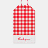 Ze is klaar voor de Pop van frisdrank geplakt rood Cadeaulabel (Achterkant)