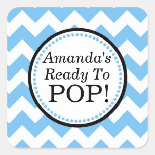 Ze is klaar voor Pop Square sticker - Chevron Desi