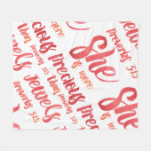Ze is kostbaarder dan de Jewels Proverbs 3:15 Fleece Deken (Voorkant (Horizontaal))