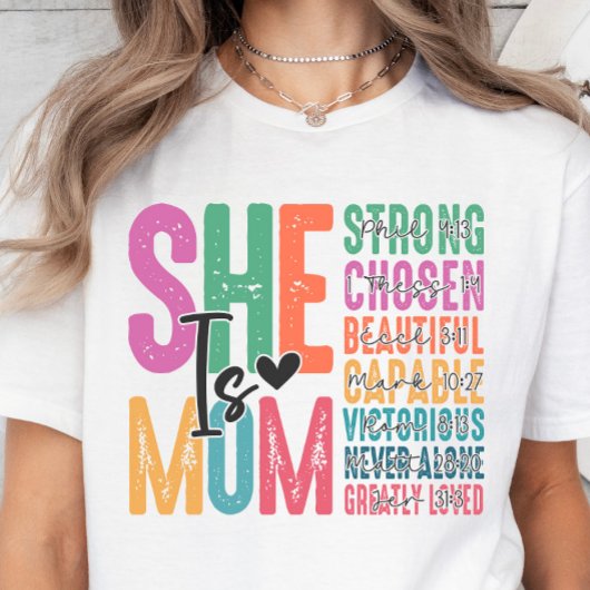 Ze is mama, Christelijk Verses Moederdag T-shirt