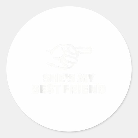 Ze is mijn beste vriendin Copy Ronde Sticker (Voorkant)