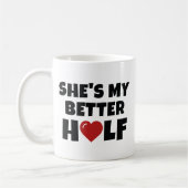 Ze is mijn betere helft koffiemok (Links)
