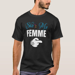 Ze is mijn femme lesbische paar matching outfit ca t-shirt