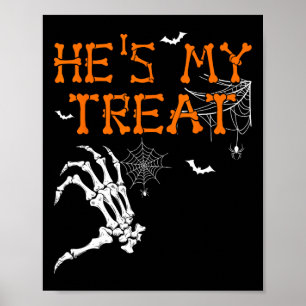 Ze is mijn truc, hij is mijn traktatie Halloween k Poster
