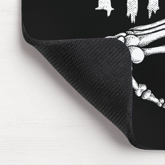 Ze is mijn truc Skeleton Paar Matching Halloween Muismat (Hoek)