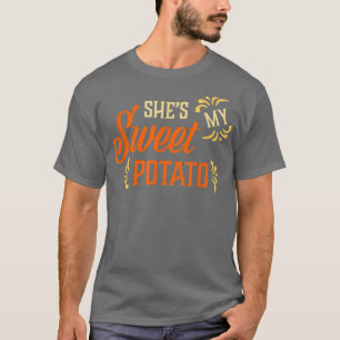 Ze is mijn zoete aardappel I Yam Matching Couples T-shirt