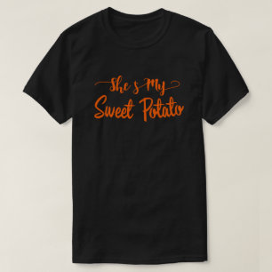 Ze is mijn zoete aardappel I Yam Matching Couples T-shirt