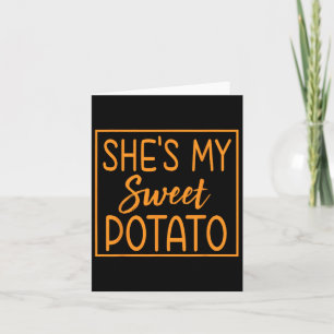 Ze is mijn zoete aardappel I Yam Thanksgiving Matc Kaart