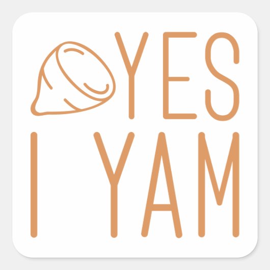 Ze is mijn zoete aardappel vierkante sticker (Voorkant)