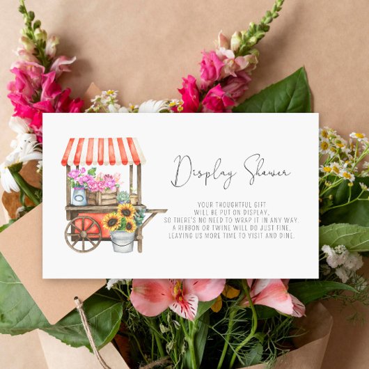 Ze is net binnen - Display Shower Informatiekaartje