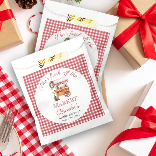 Ze is net van de markt Kerst Bruidsdouche Bedankzakje