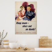 Ze is niet zo dom. poster (Keuken)