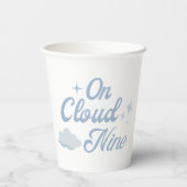 Ze Is Op Cloud 9 Afscheidsfeestje Papieren Bekers (Achterkant)