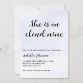 Ze is op Cloud Nine Bachelorette Party Kaart (Voorkant)