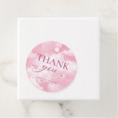 Ze is op Cloud Nine Pink Dank je Bedankjes Labels (In situ)