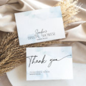 Ze is op Cloud Nine Vrijgezellenfeest Dusty Blue Bedankkaart