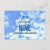 Ze is op de cloud negen! Vrijgezellenfeest/Bachelo Advieskaart (Achterkant)