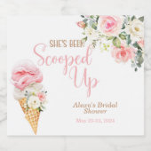 Ze is op maat gemaakt sparkling wijnetiket (Enkel label)