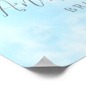 Ze is op Wolk Nine Droom Blauwe Bruidsdouche Poster (Hoek)