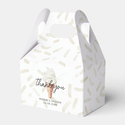 Ze is opgepakt Bruiloft Gable van vanille Bedankdoosjes (Voorkant Zijde)
