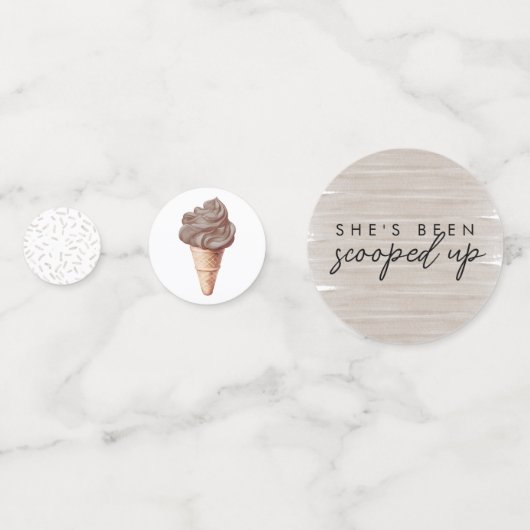 Ze Is Opgepakt Chocolade Bruiloftsfeest Confetti (Voorkanten)