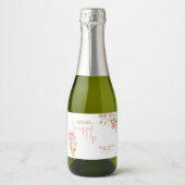 Ze is opgepakt Custom MINI Sparkling Wijnetiket (Voorkant)