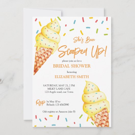 Ze is opgepakt ijs bruidsfeest kaart (Voorkant)