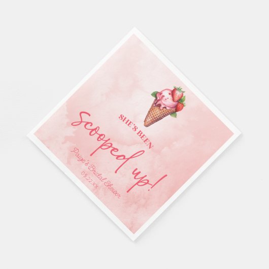 Ze is opgepakt! Ijs Bruiloftsborrel Servet (Hoek)