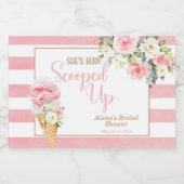 Ze is opgepakt (Stripe) Aangepaste MINI  Sparkling Wijnetiket (Enkel label)