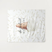 Ze is opgepakt vanille bruids achtergrond wandkleed (Voorkant (horizontaal))