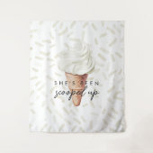 Ze is opgepakt vanille bruids achtergrond wandkleed (Voorkant)