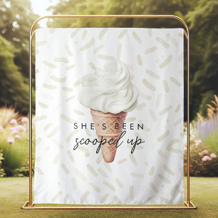 Ze is opgepakt vanille bruids achtergrond wandkleed