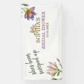 Ze is opgepikt Bruidsfeest Spandoek (Verticaal)