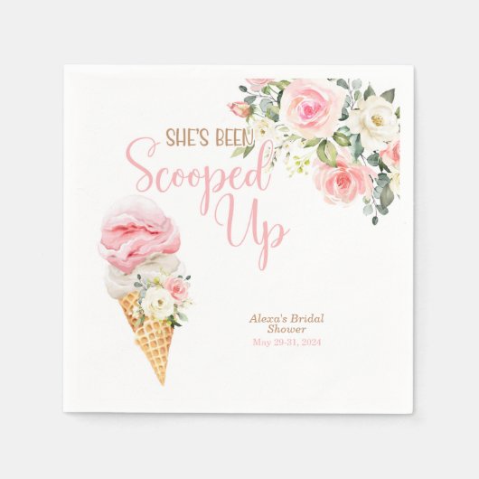 Ze is opgepikt met aangepast papier servetten (Voorkant)