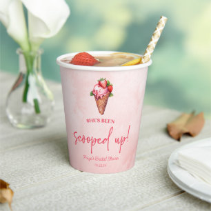 Ze is opgeruimd! Ice Cream Vrijgezellenfeest Papieren Bekers