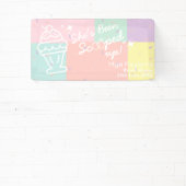 Ze is opgeruimd! Ice Cream Vrijgezellenfeest Spandoek (Insitu)