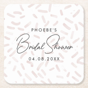 Ze is Opgeschept Aardbeiendouche Coaster Vierkante Kartonnen Onderzetter