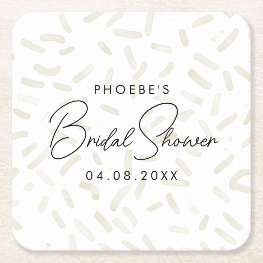 Ze is Opgeschept Vanille Douchematje Vierkante Kartonnen Onderzetter (Voorkant)