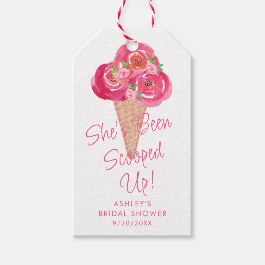 Ze is opgeslokt met ijscream-Vrijgezellenfeest Cadeaulabel (Voorkant)