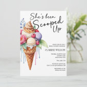 Ze is opgeslokt met ijscream-Vrijgezellenfeest Kaart (Staand voorkant)