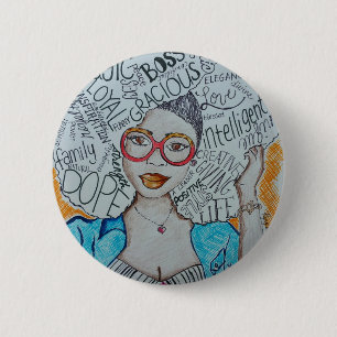 Ze is... ronde button 5,7 cm
