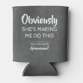 Ze is schuldig - Grappig huisvrouw voorstel Blikjeskoeler (Voorkant)