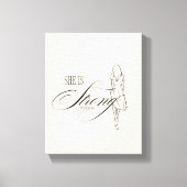 Ze is sterk Spreuken 31:25 Canvas Afdruk (Voorkant)