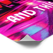 Ze is terug - Retro Femme Neon Pop Art Poster (Hoek)