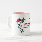 Ze is tweekleurige koffiemok (Voorkant links)