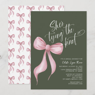 Ze is Tying the Knot Roos Green Vrijgezellenfeest Kaart