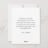 Ze is van de markt bloemenwinkel dank u kaart (Achterkant)