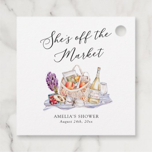 Ze is van de Markt Boerengroentemarkt Bruidsborrel Bedankjes Labels (Achterkant)