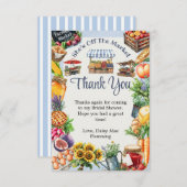 Ze is van de markt - boerenmarkt bedankkaart (Voorkant / Achterkant)