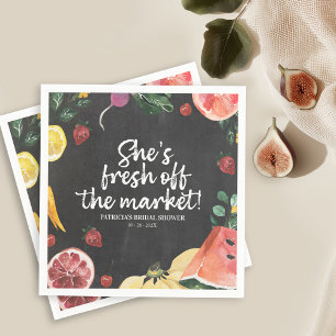 Ze is van de markt Boerenmarkt Bruidsborrel Servet